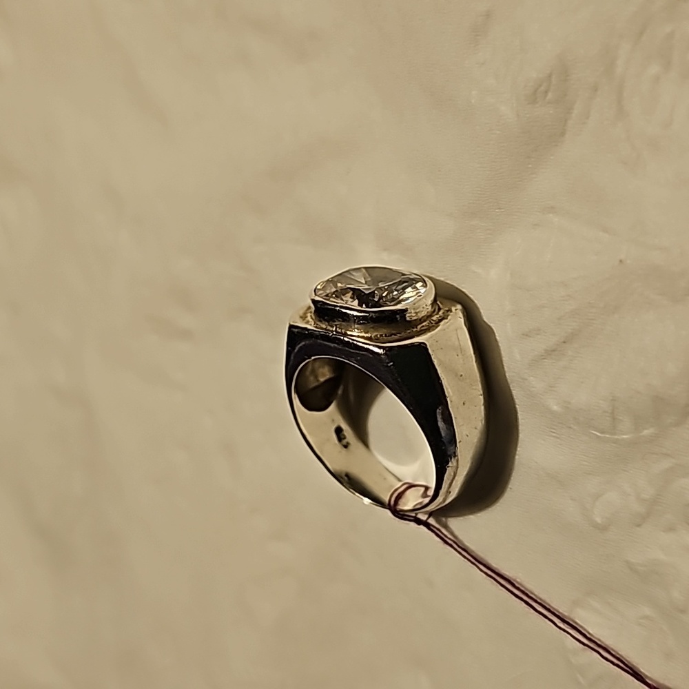 Sterling Silver Crystal Ring - image 7